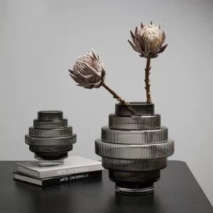 Modern Personality Gray Glass Countertop Vase